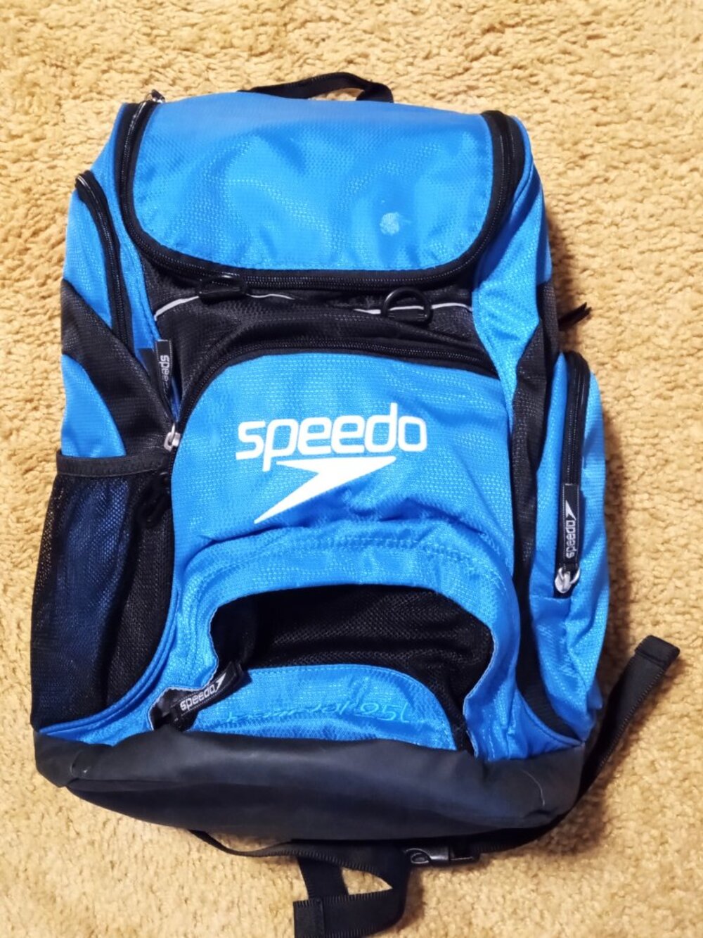Speedo Teamster Large Swim Backpack with Dirt Wet Compartment - Blue